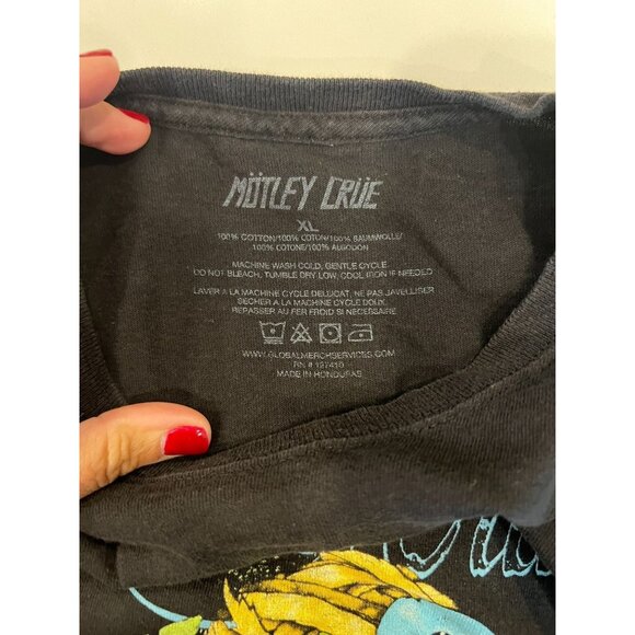 Vintage Motley Crue Band Tee 1989-90 The Ear Splittin' Loudest Tour On Earth XL - Picture 4 of 4